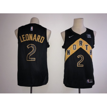 Raptors #2 Kawhi Leonard Black City Edition Nike Swingman Stitched Jersey