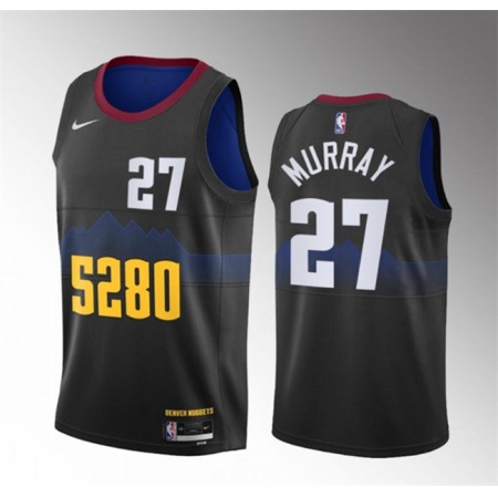 Men's Denver Nuggets #27 Jamal Murray Black 2023 City Edition Stitched Basketball Jersey