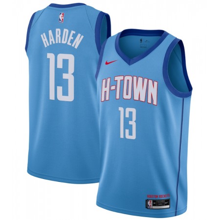 Men's Houston Rockets #13 James Harden 2020/21 Blue City Edition Swingman Stitched NBA Jersey