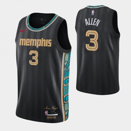 Men's Memphis Grizzlies #3 Grayson Allen 2020-21 Black City Edition Stitched NBA Jersey