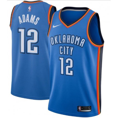 Men's Oklahoma City Thunder #12 Steven Adams Blue Icon Edition Stitched NBA Jersey