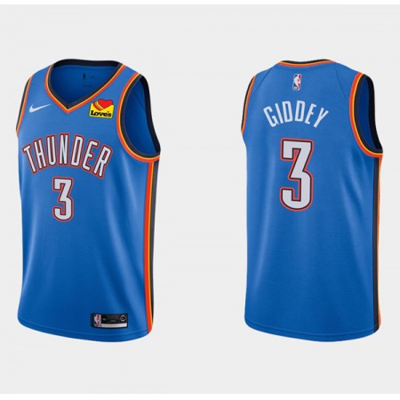 Men's Oklahoma City Thunder #3 Chris Paul Blue Stitched NBA Jersey