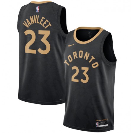 Men's Toronto Raptors #23 Fred VanVleet 2022/23 City Edition Black Stitched Basketball Jersey