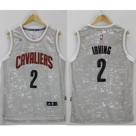 Cavaliers #2 Kyrie Irving Grey City Light Stitched NBA Jersey
