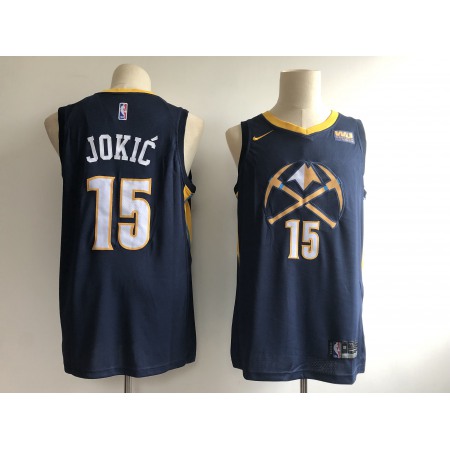 Men's Denver Nuggets #15 Nikola Jokic Navy 2018/19 City Edition Swingman Stitched NBA Jersey