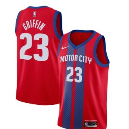 Men's Detroit Pistons #23 Blake Griffin Red 2019 City Edition Stitched NBA Jersey