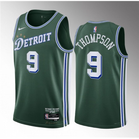 Men's Detroit Pistons #9 Ausar Thompson Green 2023 Draft City Edition Stitched Basketball Jersey