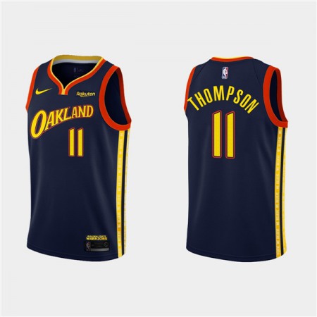 Men's Golden State Warriors #11 Klay Thompson 2020-21 Navy City Edition Stitched NBA Jersey