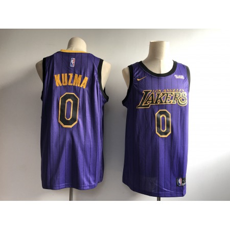 Men's Los Angeles Lakers #0 Kyle Kuzma Purple 2018/19 City Edition Swingman Stitched NBA Jersey