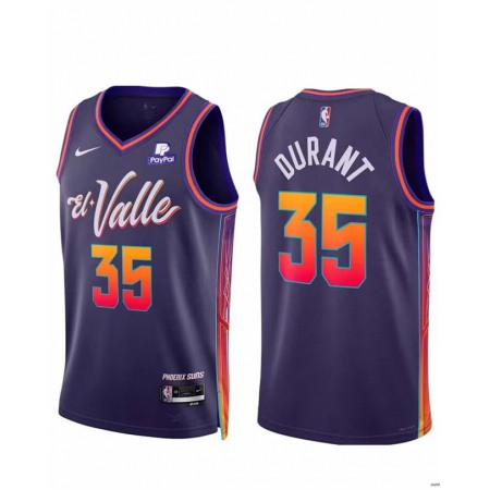 Men's Phoenix Suns #35 Kevin Durant Purple 2023/24 City Edition Stitched Basketball Jersey