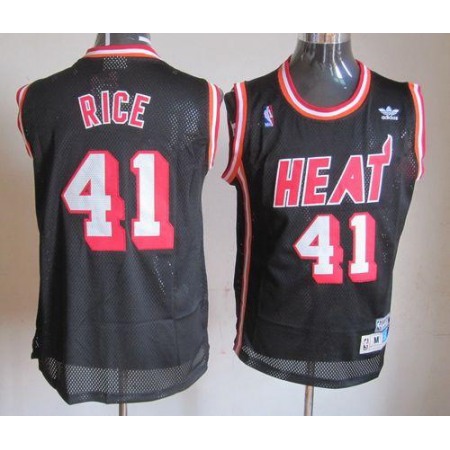 Heat #41 Glen Rice Black Hardwood Classics Nights Stitched NBA Jersey
