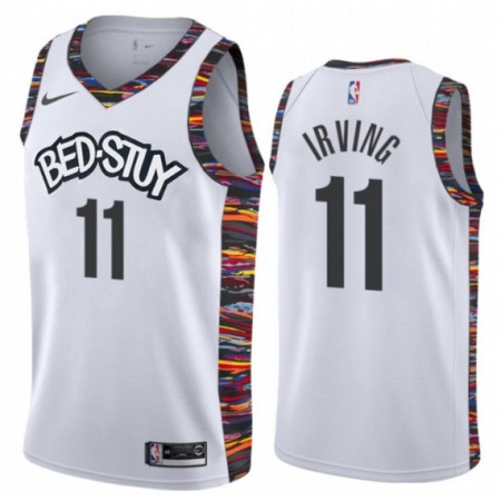 Men's Brooklyn Nets #11 Kyrie Irving White 2019 City Edition Stitched NBA Jersey