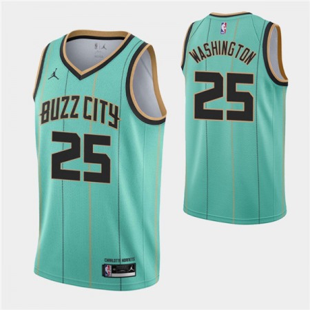Men's Charlotte Hornets #25 P.J. Washington 2020-21 Teal City Edition Swingman Stitched Jersey