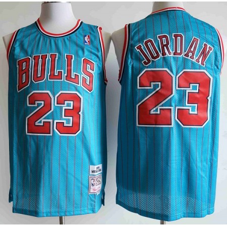 Men's Chicago Bulls #23 Michael Jordan Blue Mitchell & Ness 1995-96 Hardwood Classics Reload Swingman Throwback Stitched Jersey