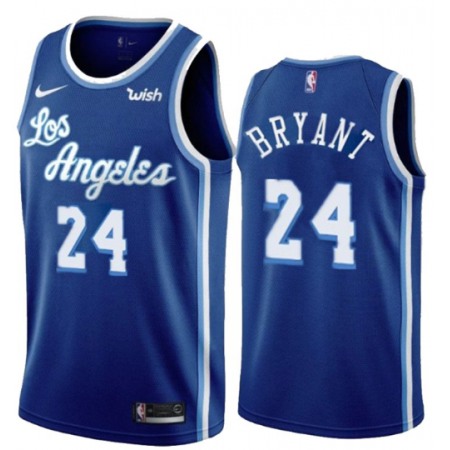 Men's Los Angeles Lakers #24 Kobe Bryant Blue Classic Edition Swingman Stitched Jersey