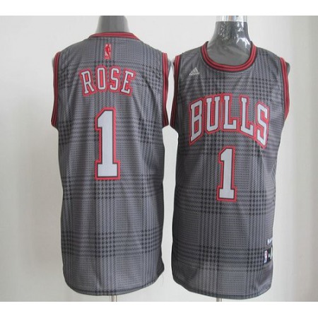 Bulls #1 Derrick Rose Black Rhythm Fashion Stitched NBA Jersey