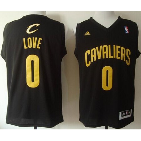 Cavaliers #0 Kevin Love Black Fashion Stitched NBA Jersey