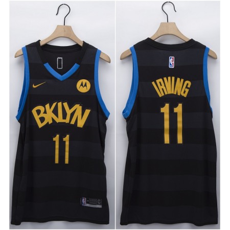 Men's Brooklyn Nets #11 Kyrie Irving Black Fashion Edition Stitched NBA Jersey