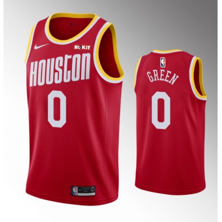 Men's Houston Rockets #0 #0 Jalen Green Red Classic Edition Stitched Jersey