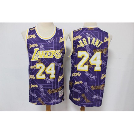 Men's Los Angeles Lakers #24 Kobe Bryant Purple Tear Up Pack Hardwood Classics Swingman Stitched Jersey