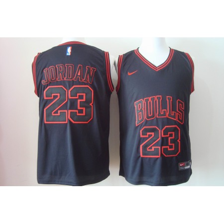 Men's Nike Chicago Bulls #23 Michael Jordan 2017 Black Bulls Fashion Stitched NBA Jersey