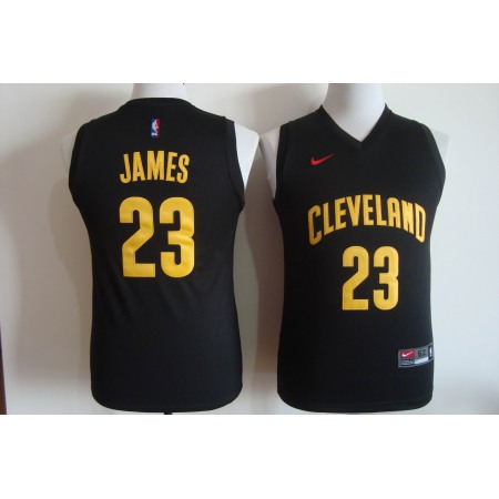 Men's Nike Cleveland Cavaliers #23 LeBron James Black Fashion Stitched NBA Jersey