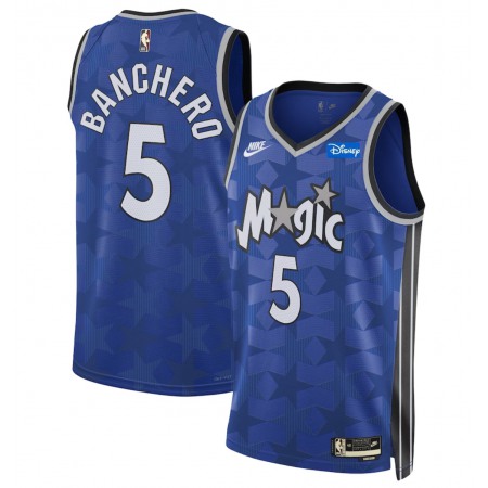 Men's Orlando Magic #5 Paolo Banchero Blue 2023/24 Classic Edition Stitched Basketball Jersey