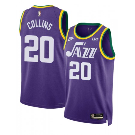 Men's Utah Jazz #20 John Collins Purple 2023 Classic Edition Stitched Basketball Jersey