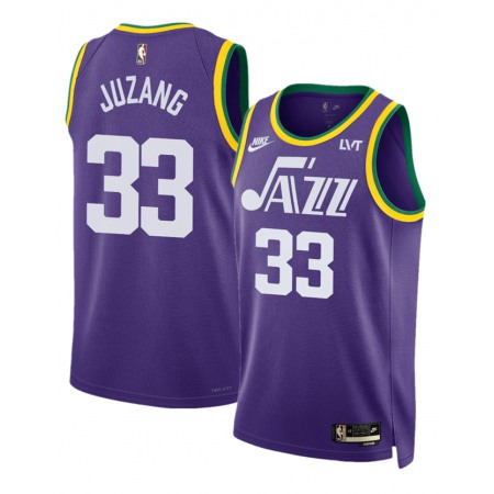 Men's Utah Jazz #33 Johnny Juzang Purple 2023 Classic Edition Stitched Basketball Jersey