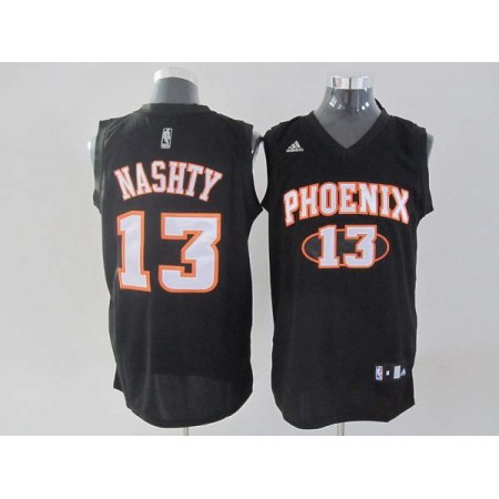 Suns #13 Steve Nash Stitched Black Nashty Fashion NBA Jersey