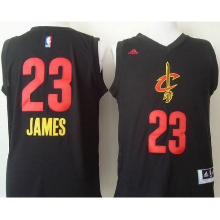 Cavaliers #23 LeBron James Black New Fashion Stitched NBA Jersey