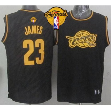 Cavaliers #23 LeBron James Black Precious Metals Fashion The Finals Patch Stitched NBA Jersey