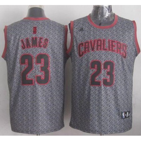 Cavaliers #23 LeBron James Grey Static Fashion Stitched NBA Jersey