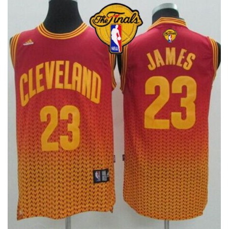 Cavaliers #23 LeBron James Red Resonate Fashion The Finals Patch Stitched NBA Jersey