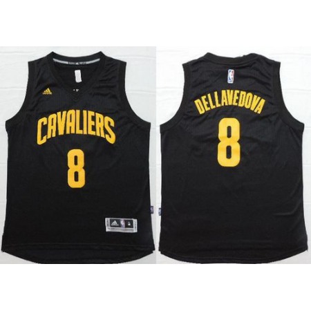 Cavaliers #8 Matthew Dellavedova Black Fashion Stitched NBA Jersey