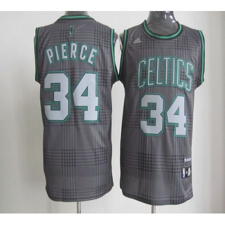 Celtics #34 Paul Pierce Black Rhythm Fashion Embroidered NBA Jersey