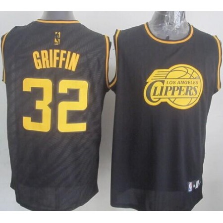 Clippers #32 Blake Griffin Black Precious Metals Fashion Stitched NBA Jersey