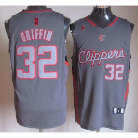 Clippers #32 Blake Griffin Grey Graystone Fashion Stitched NBA Jersey