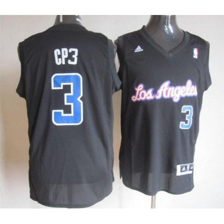 Clippers #3 Chris Paul Black CP3 Fashion Stitched NBA Jersey