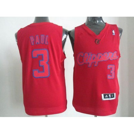 Clippers #3 Chris Paul Red Big Color Fashion Stitched NBA Jersey