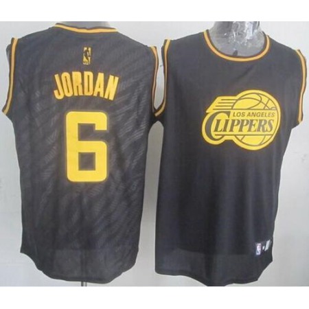 Clippers #6 DeAndre Jordan Black Precious Metals Fashion Stitched NBA Jersey