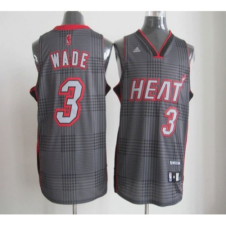 Heat #3 Dwyane Wade Black Rhythm Fashion Stitched NBA Jersey
