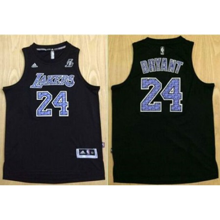 Lakers #24 Kobe Bryant Black New Camo Fashion Stitched NBA Jersey