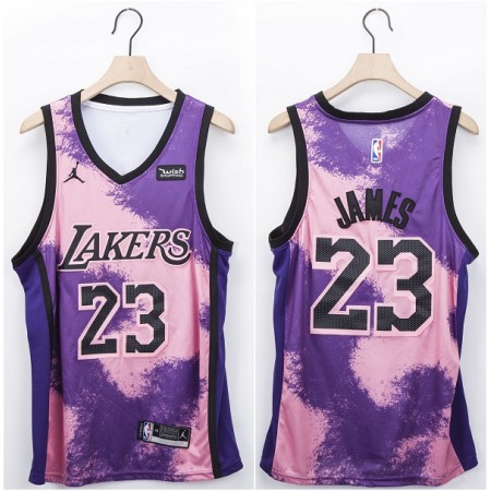Men's Los Angeles Lakers #23 LeBron James Fashion Edition Stitched Jersey
