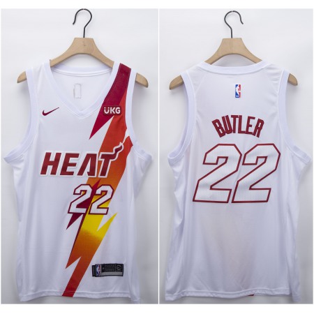 Men's Miami Heat #22 Jimmy Butler White Fashion Edition Stitched NBA Jersey