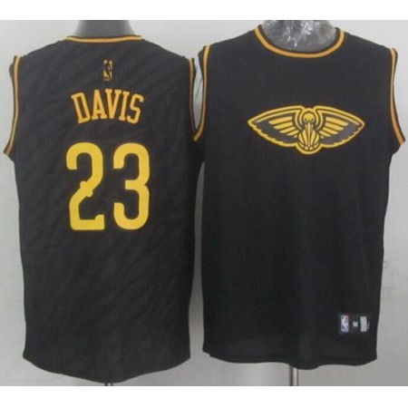 Pelicans #23 Anthony Davis Black Precious Metals Fashion Stitched NBA Jersey