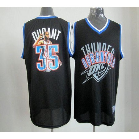 Thunder #35 Kevin Durant Black Majestic Athletic Notorious Fashion Stitched NBA Jersey