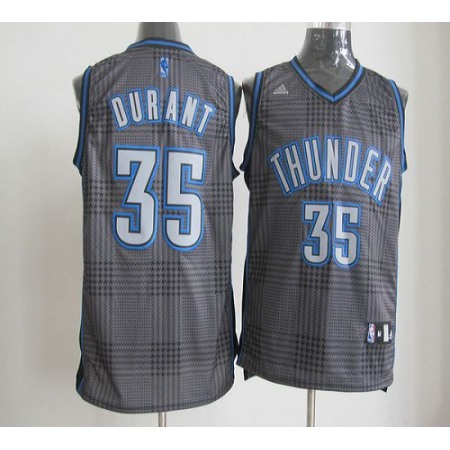 Thunder #35 Kevin Durant Black Rhythm Fashion Stitched NBA Jersey