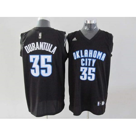 Thunder #35 Kevin Durant Stitched Black Durantula Fashion NBA Jersey