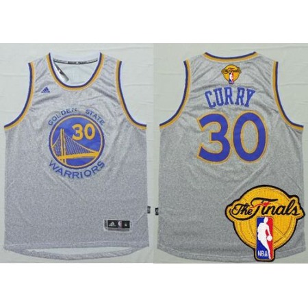 Warriors #30 Stephen Curry Grey Fashion The Finals Patch Stitched NBA Jersey